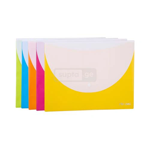 DELI RIO A4 Plastic File Bag with Snap Button No.38977